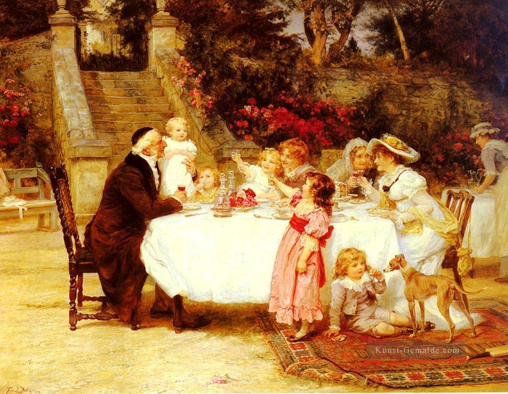 His First Geburtstag Ländliche Familie Frederick E Morgan Ölgemälde